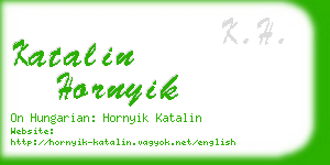 katalin hornyik business card